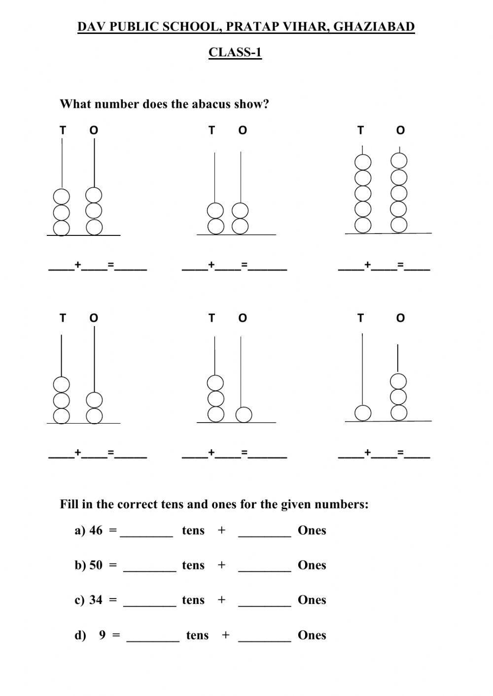 Abacus from basics, Abacus Lesson 1