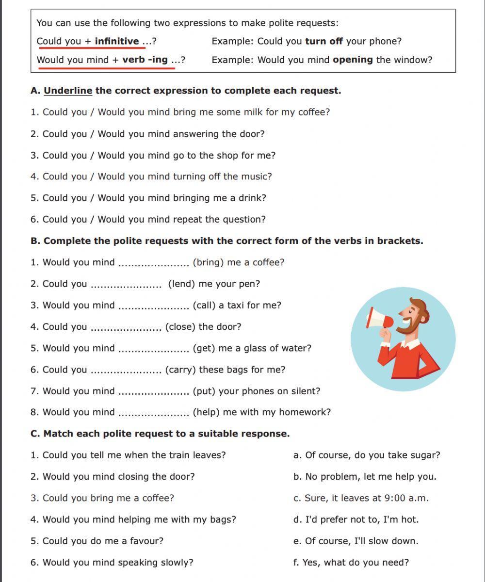 Can could polite requests. Can be able to упражнения. To be able to упражнения. Polite requests Worksheet. Modal verbs can could exercises