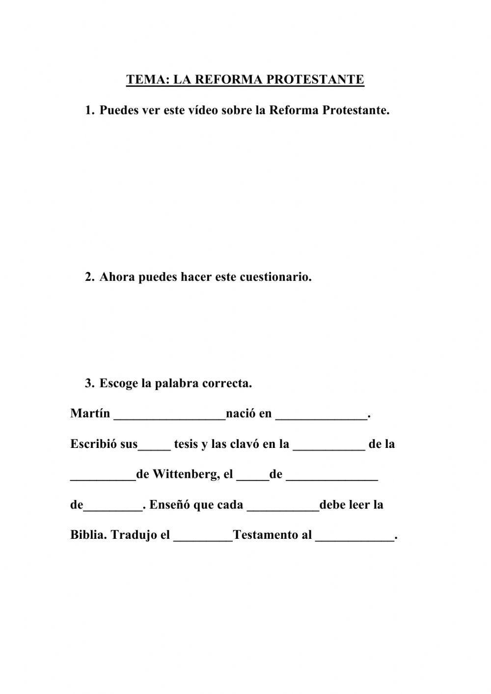 LA REFORMA PROTESTANTE