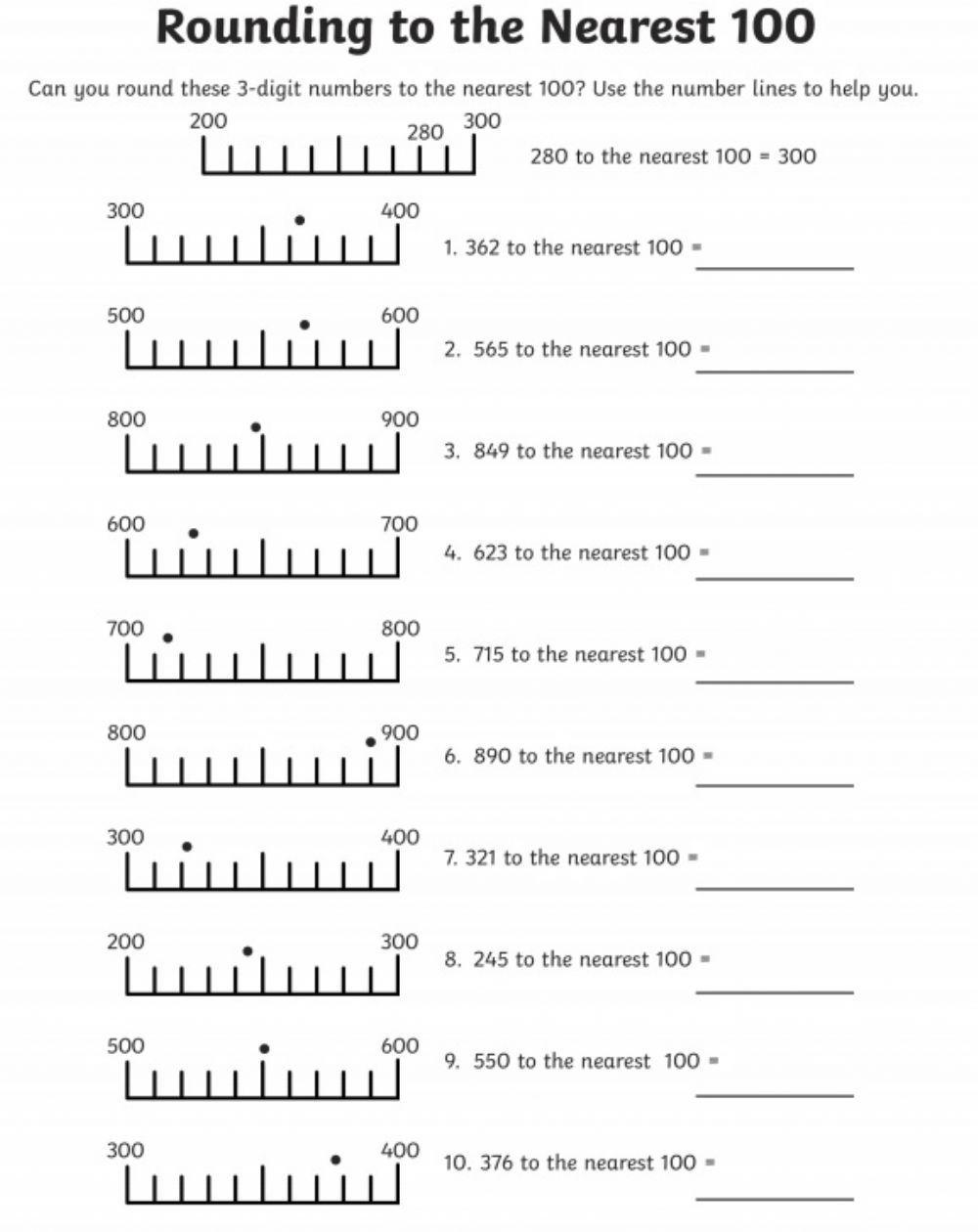 Round numbers to the nearest 100