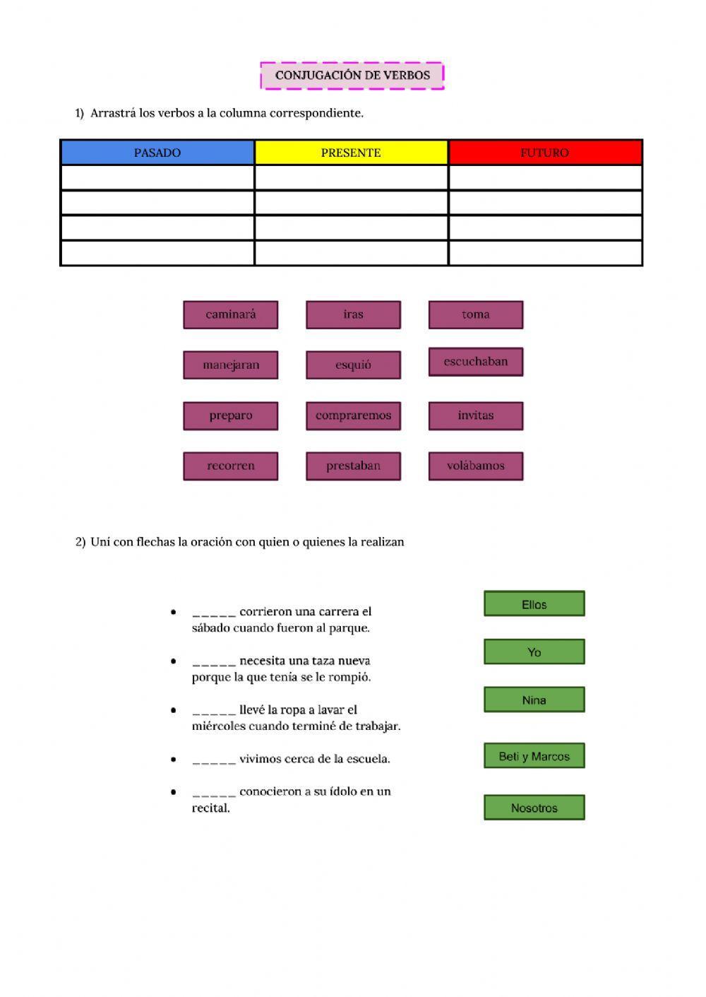 Conjugación de verbos