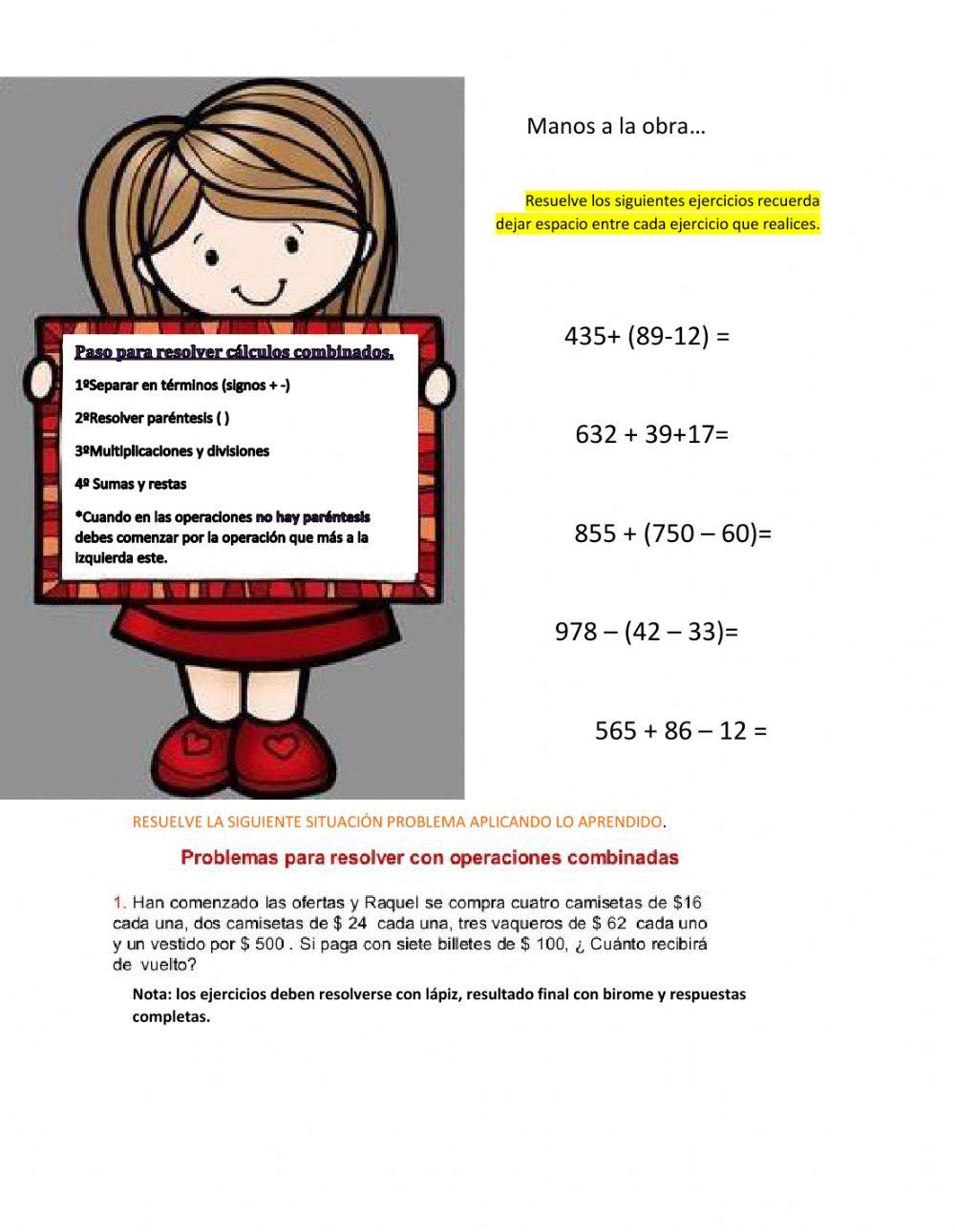 Operaciones combinadas