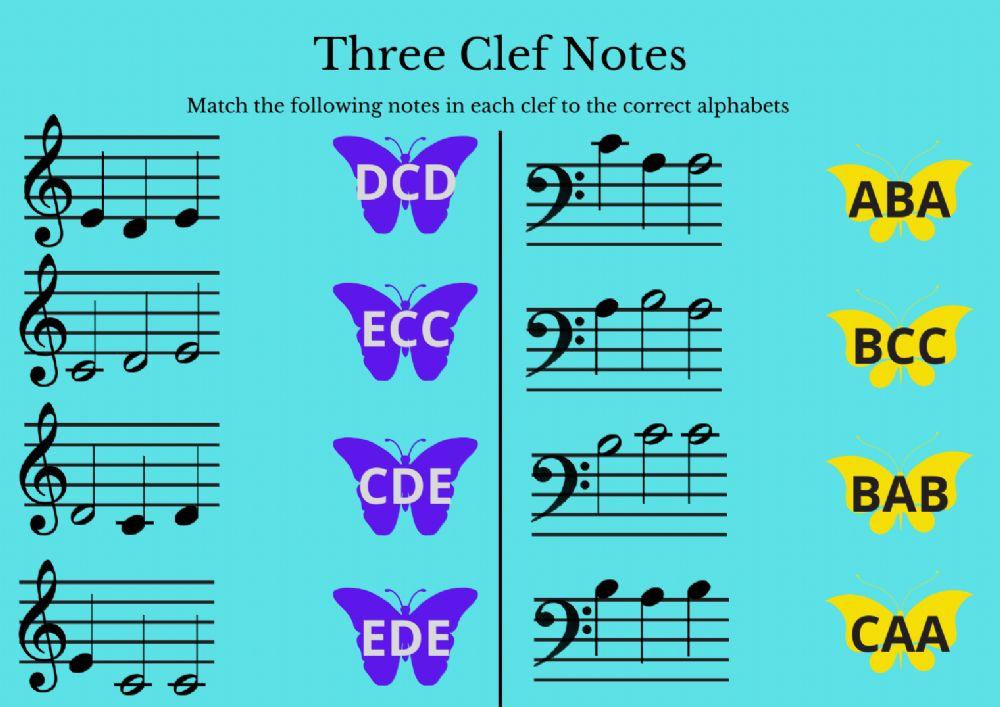 Three Clef Notes