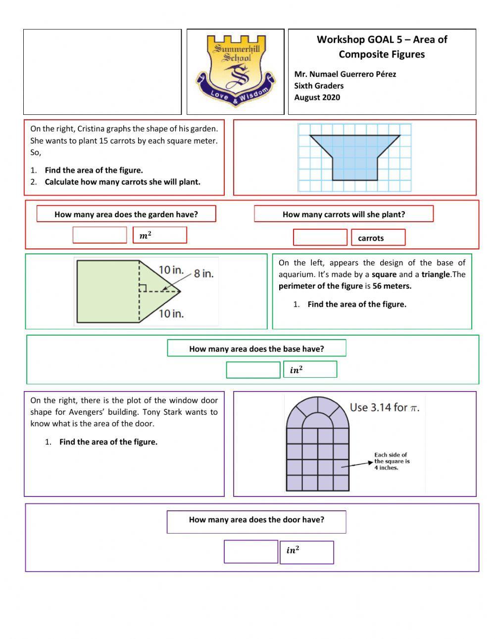 Sample Lesson Plan: Finding the Area of a Composite Figure | PDF, image size:1000x1291