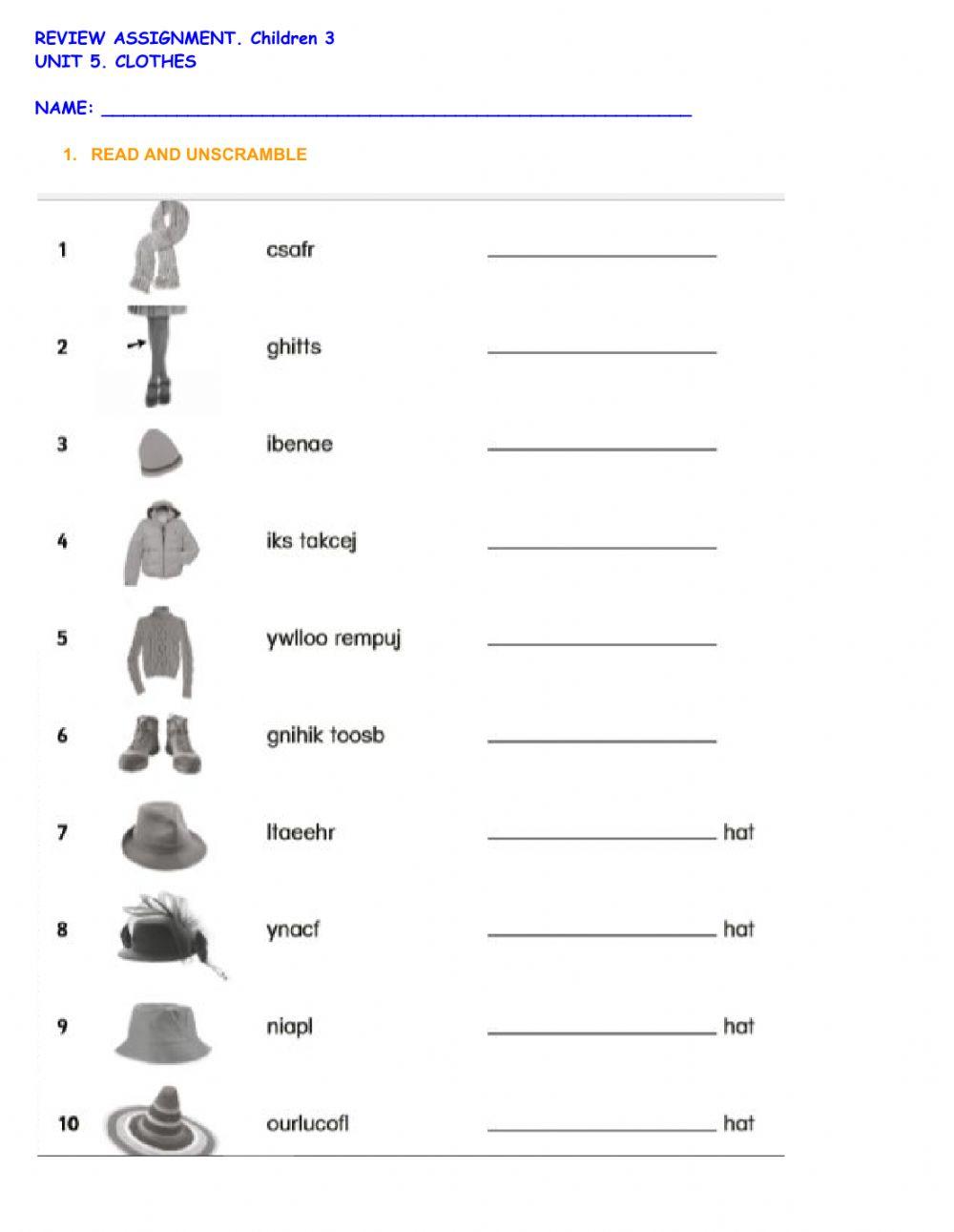 CHILDREN3. rEVIEW. uNIT5