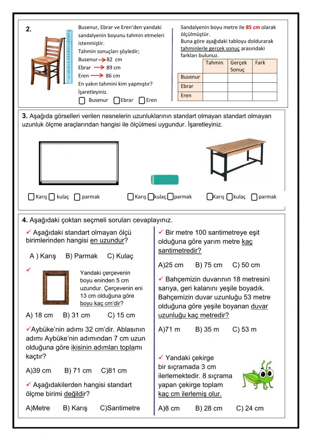 Matematiği Seviyoruz 27 Uzunluk Ölçme