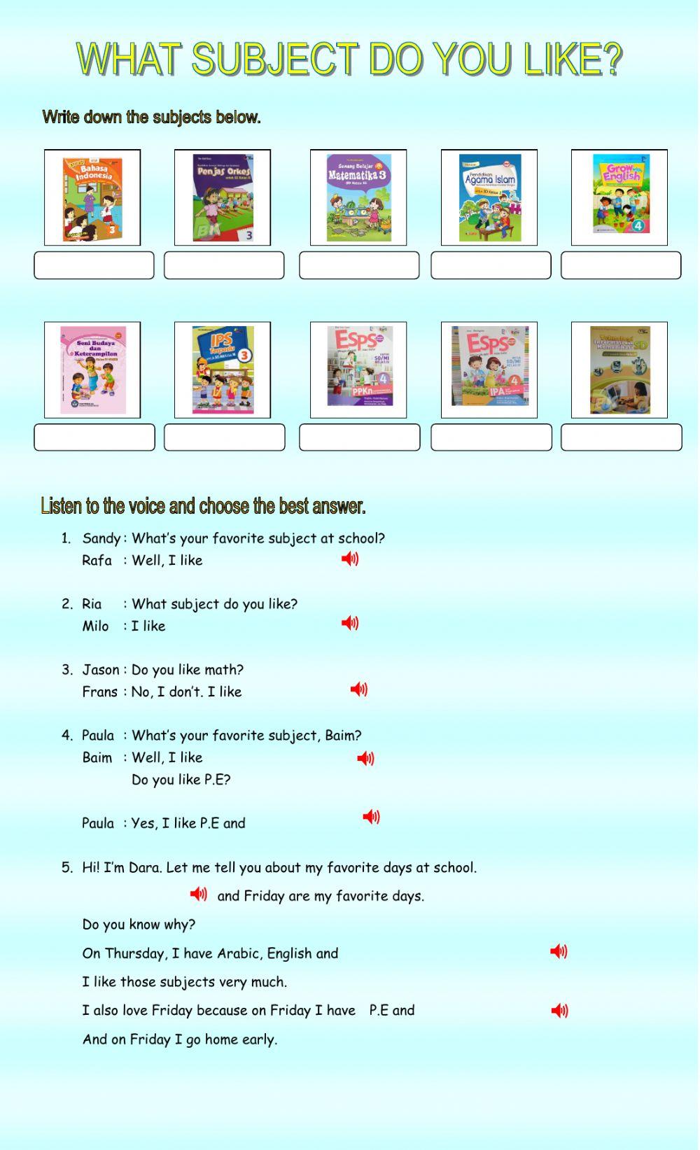 what's your favorite subject