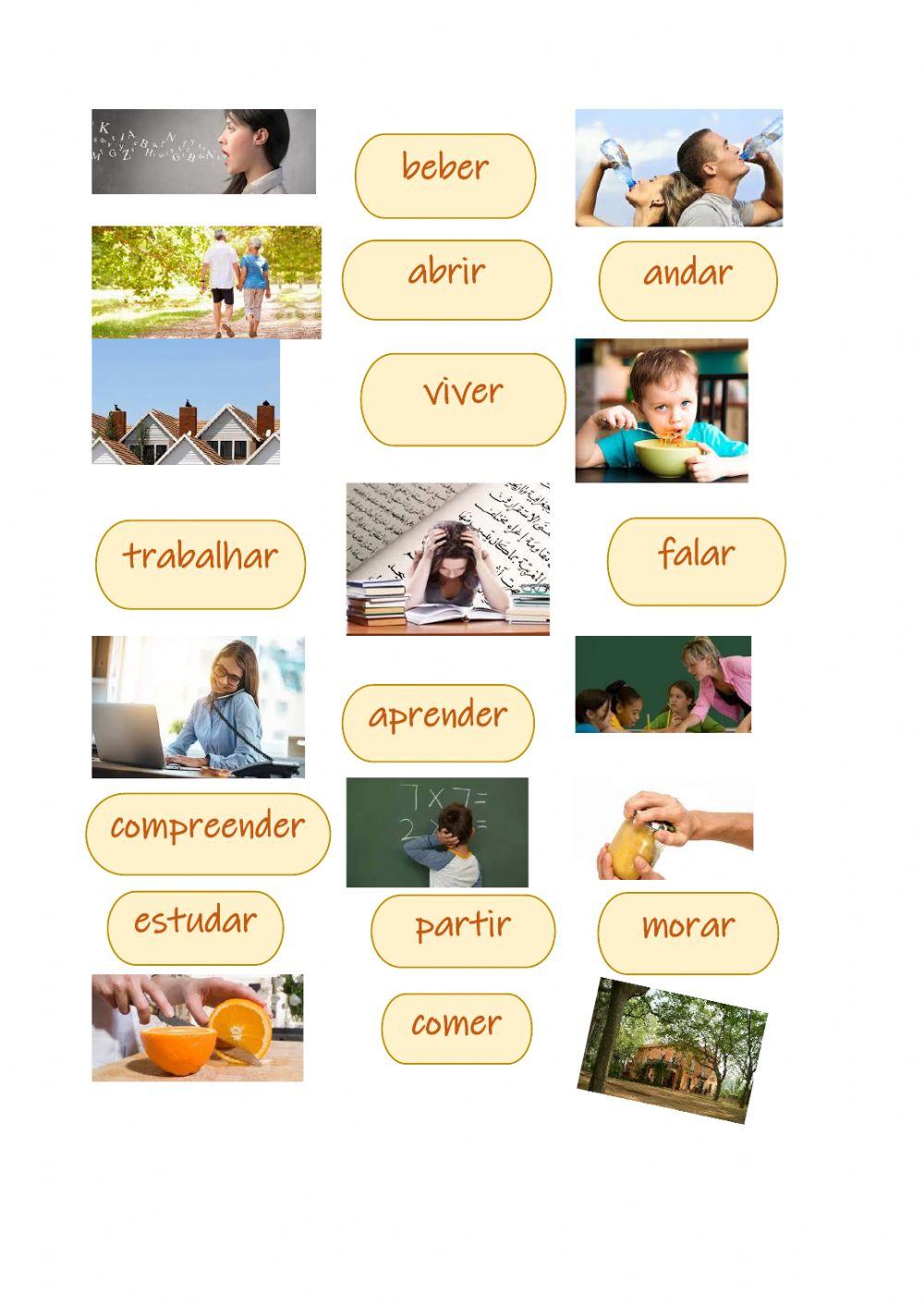 Verbos regulares vocabulario