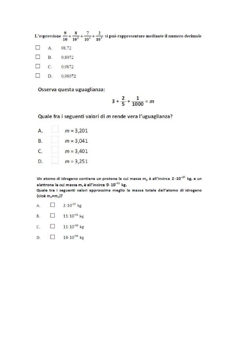 Operare con numeri razionali e con le potenze