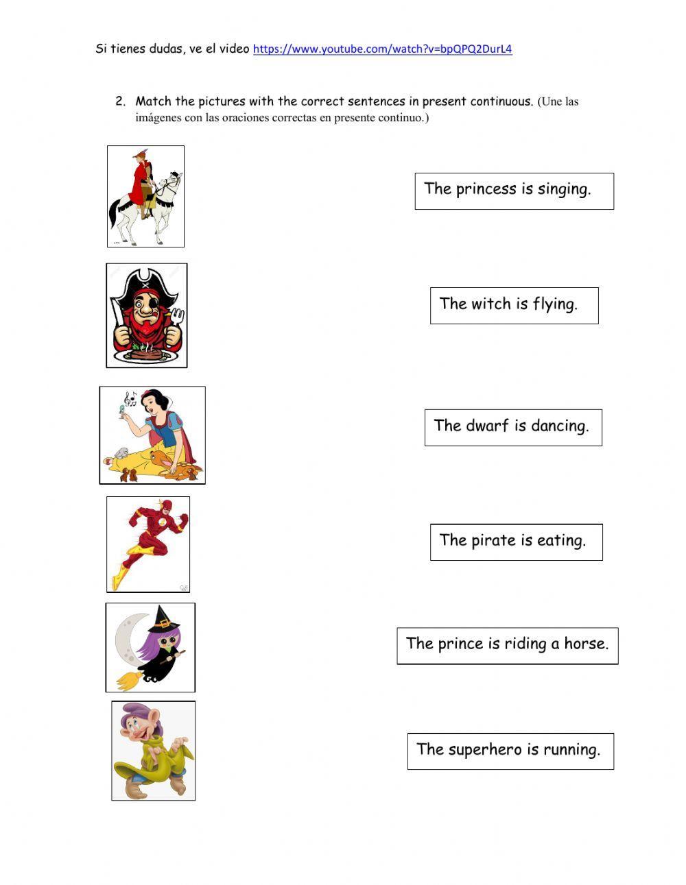 Present Continuous: Affirmative form