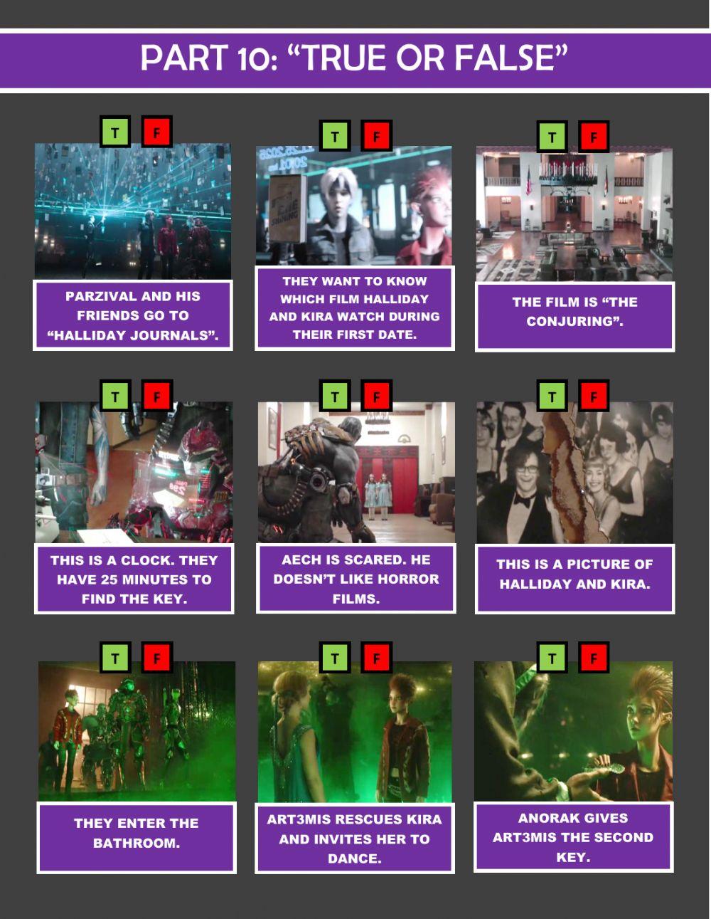 -Ready Player One- Part 10 worksheet | Live Worksheets