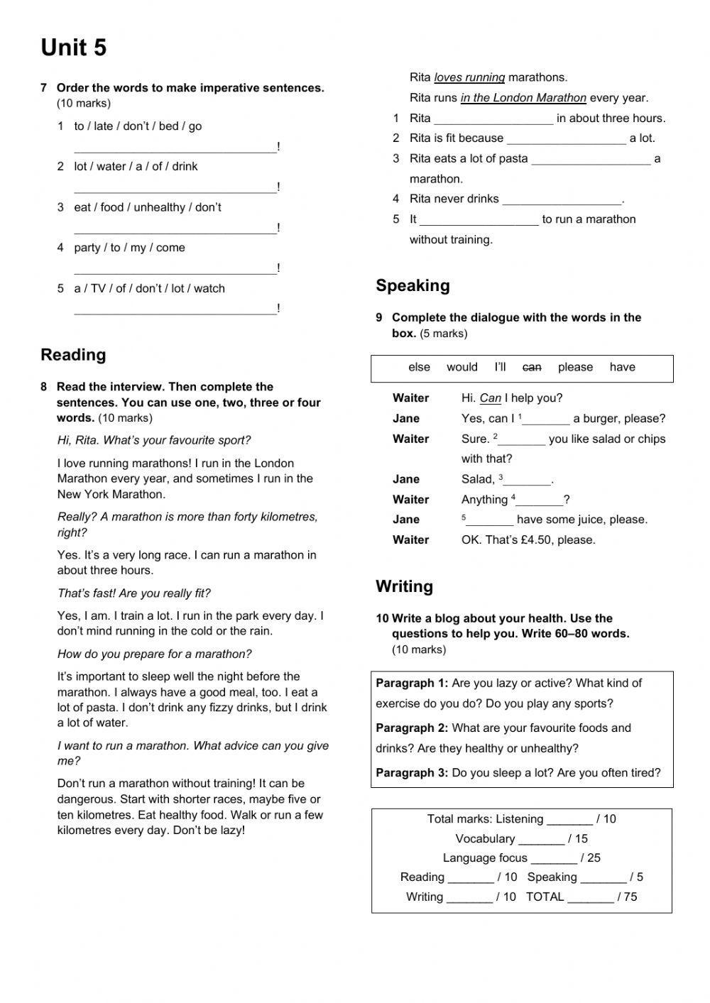 English Plus 1- Unit 5