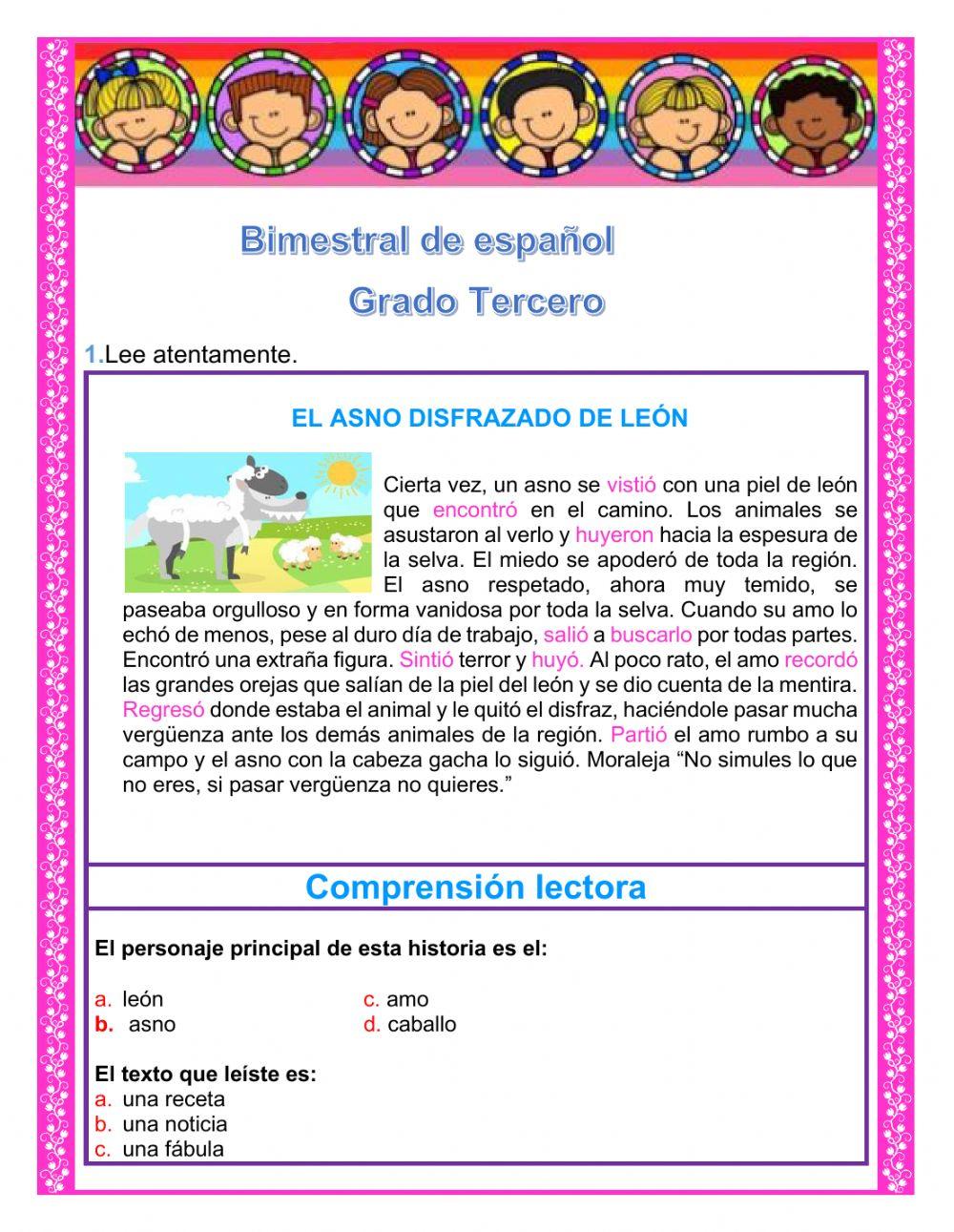 Bimestral de español