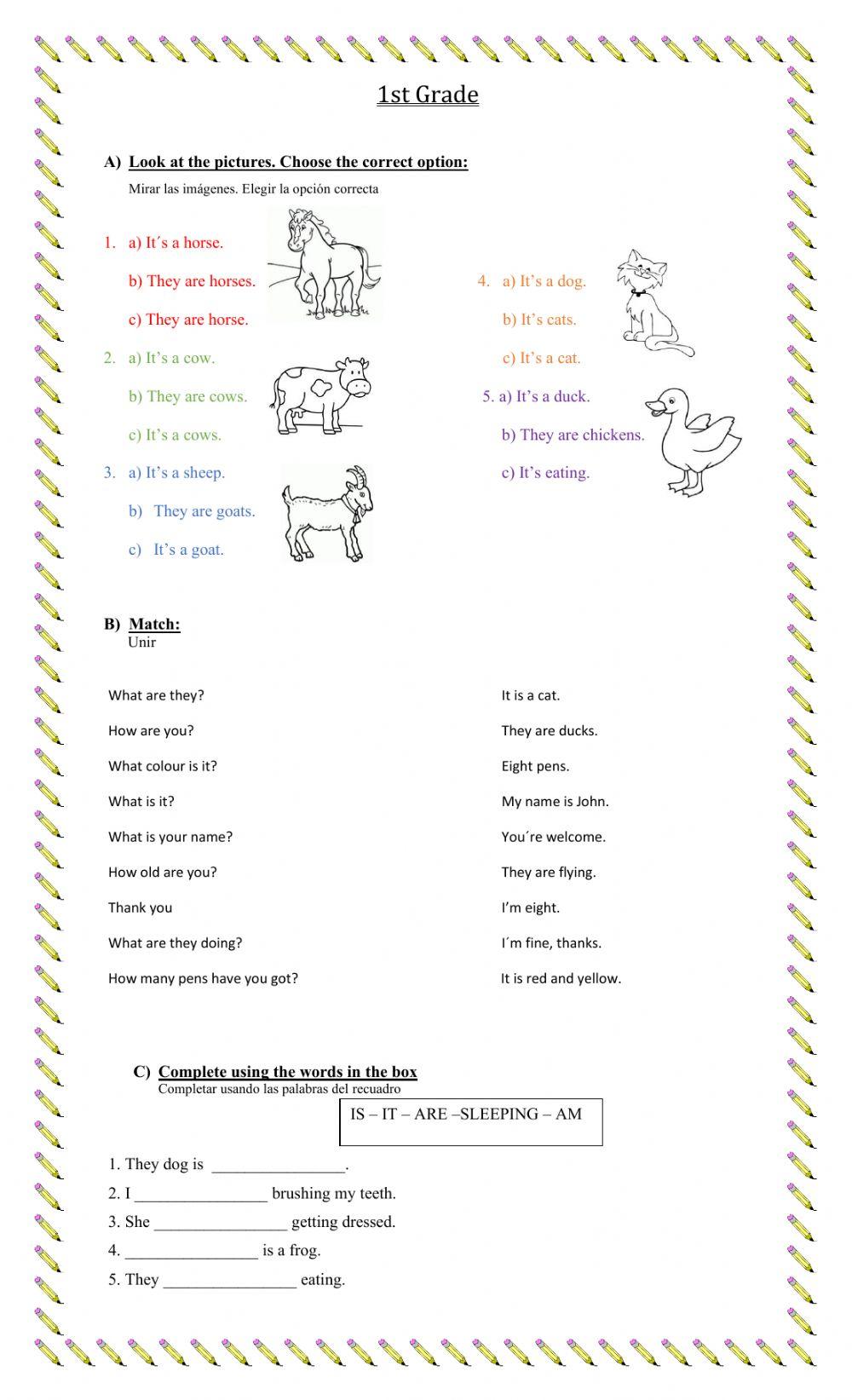 Revision Unit 6 - On the Farm