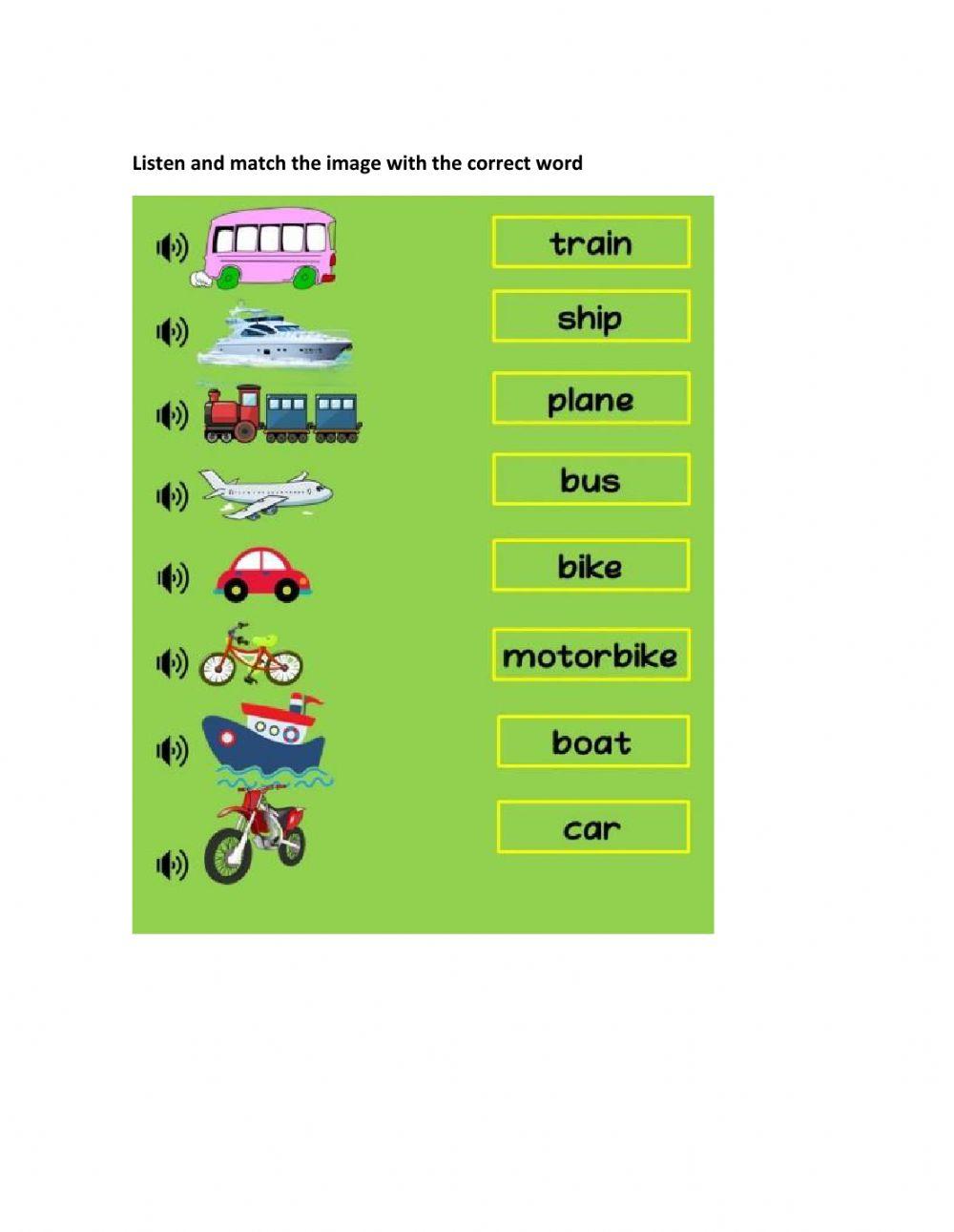 Means Of Transportation Interactive Exercise Live Worksheets means-of-transportation-interactive-exercise-live-worksheets
