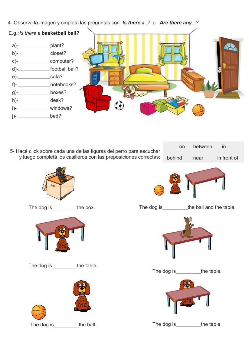 There is-are and Prepositions