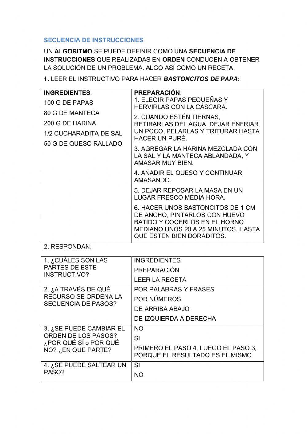 Algoritmo de seccuencia Algoritmo de seccuencia
