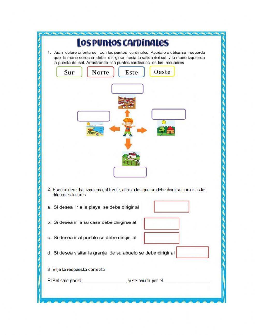 Los puntos cardinales