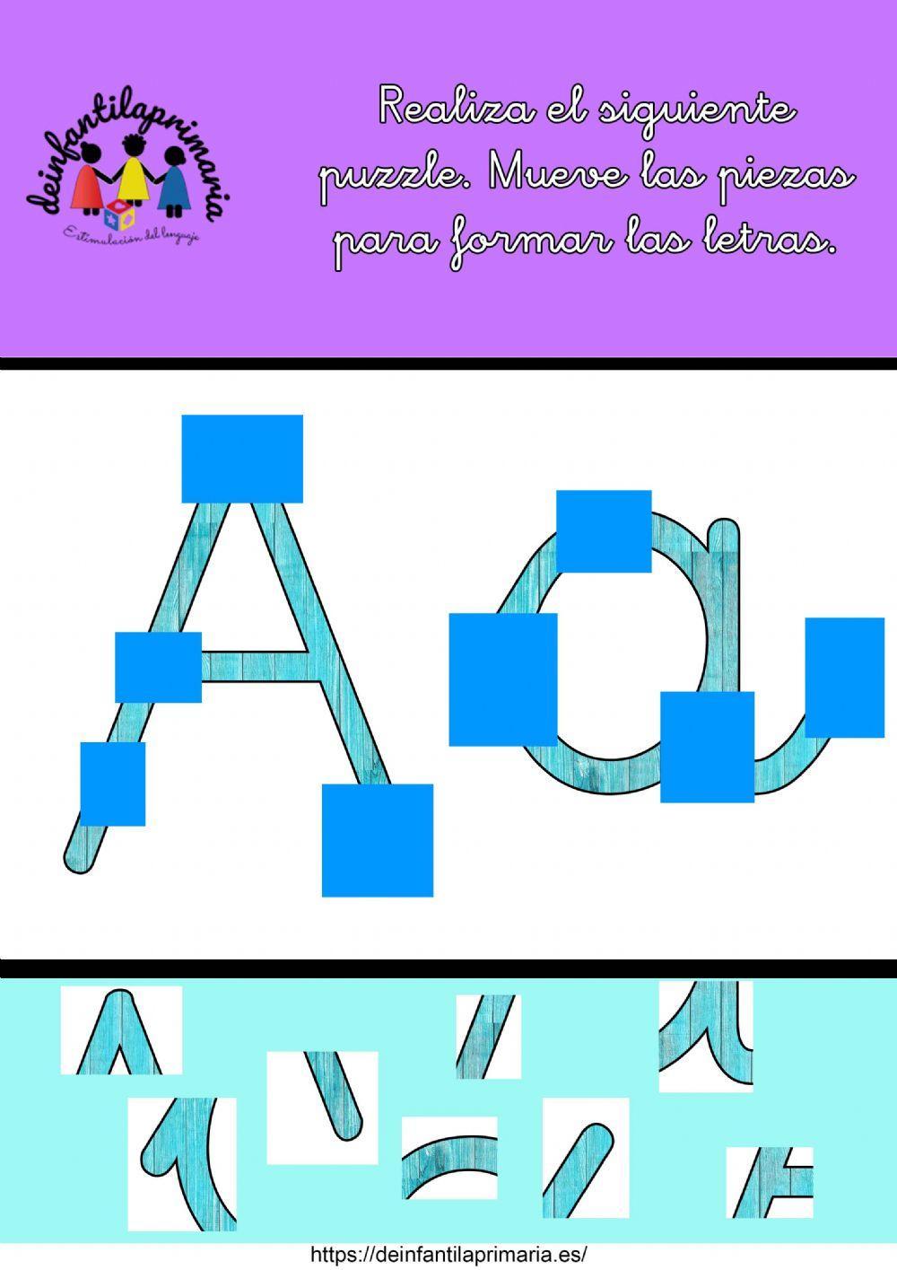 Puzzle letra a Puzzle letra a