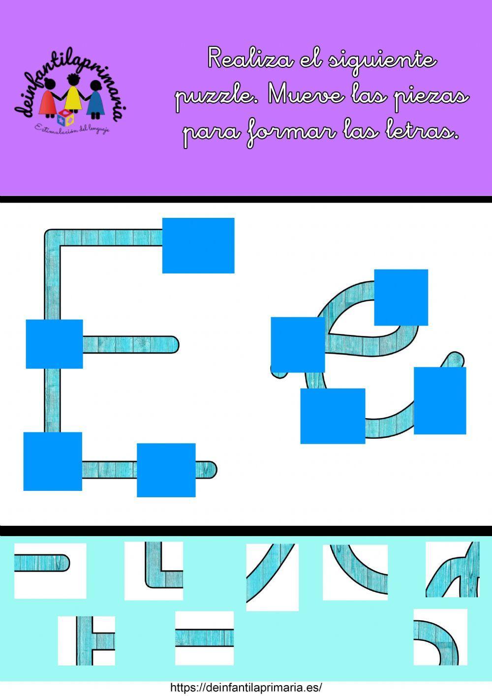 Puzzle letra e Puzzle letra e