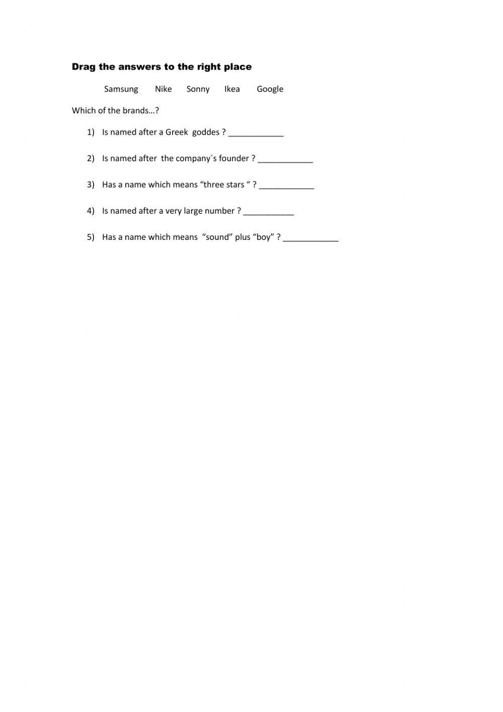 Radio Programme about Brand Names