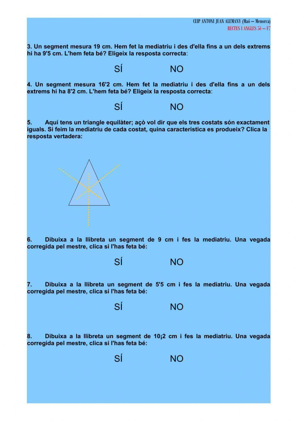 La mediatriu d'un segment
