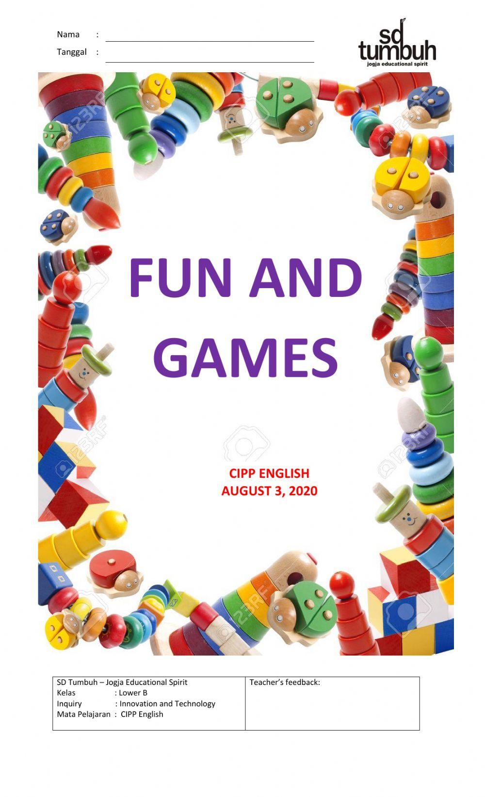 315339 | Fun and games (1) | Dessy | LiveWorksheets