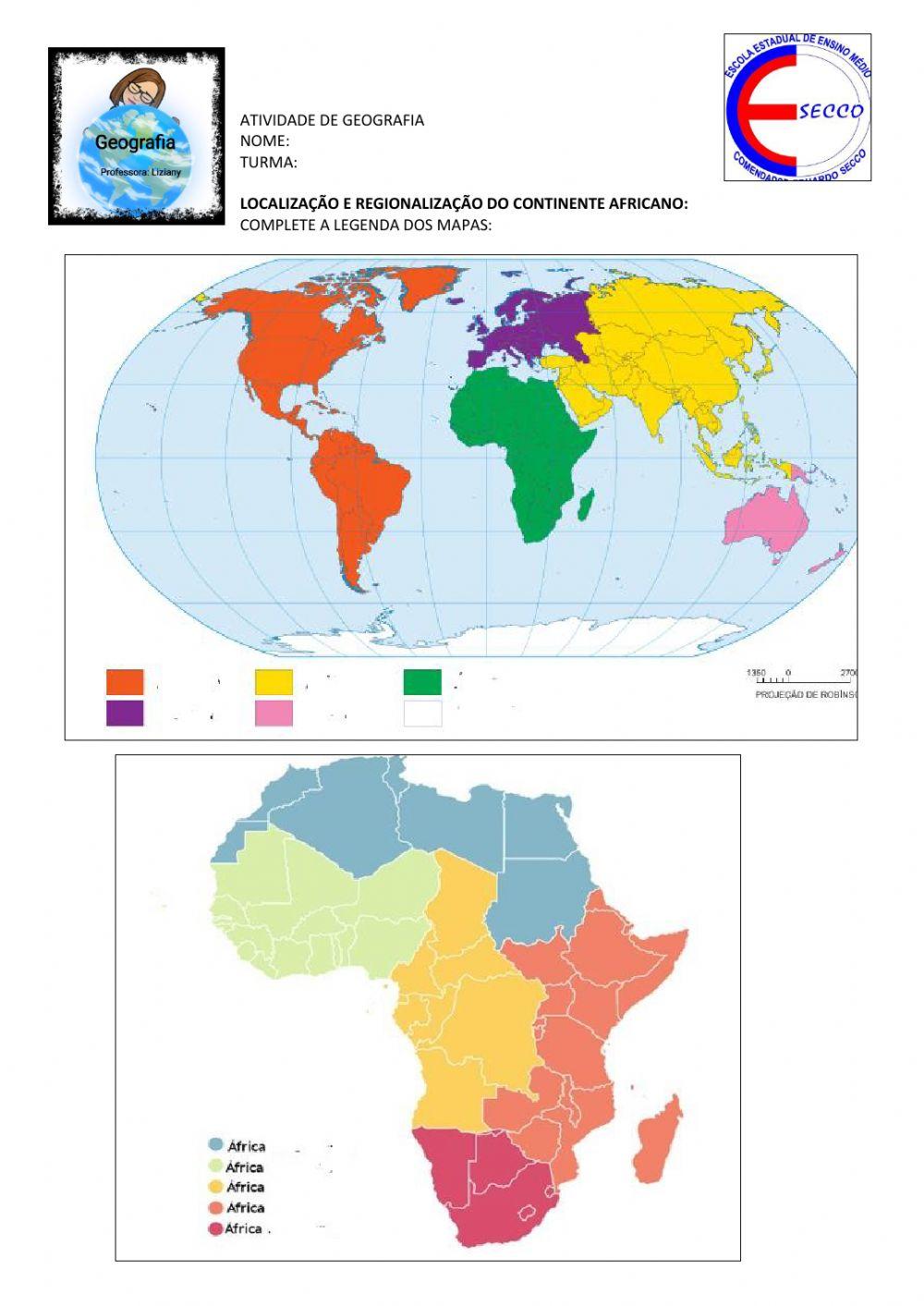 Localização e Regionalização da África