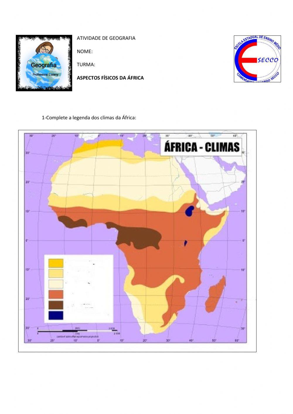 Clima e Vegetação da África