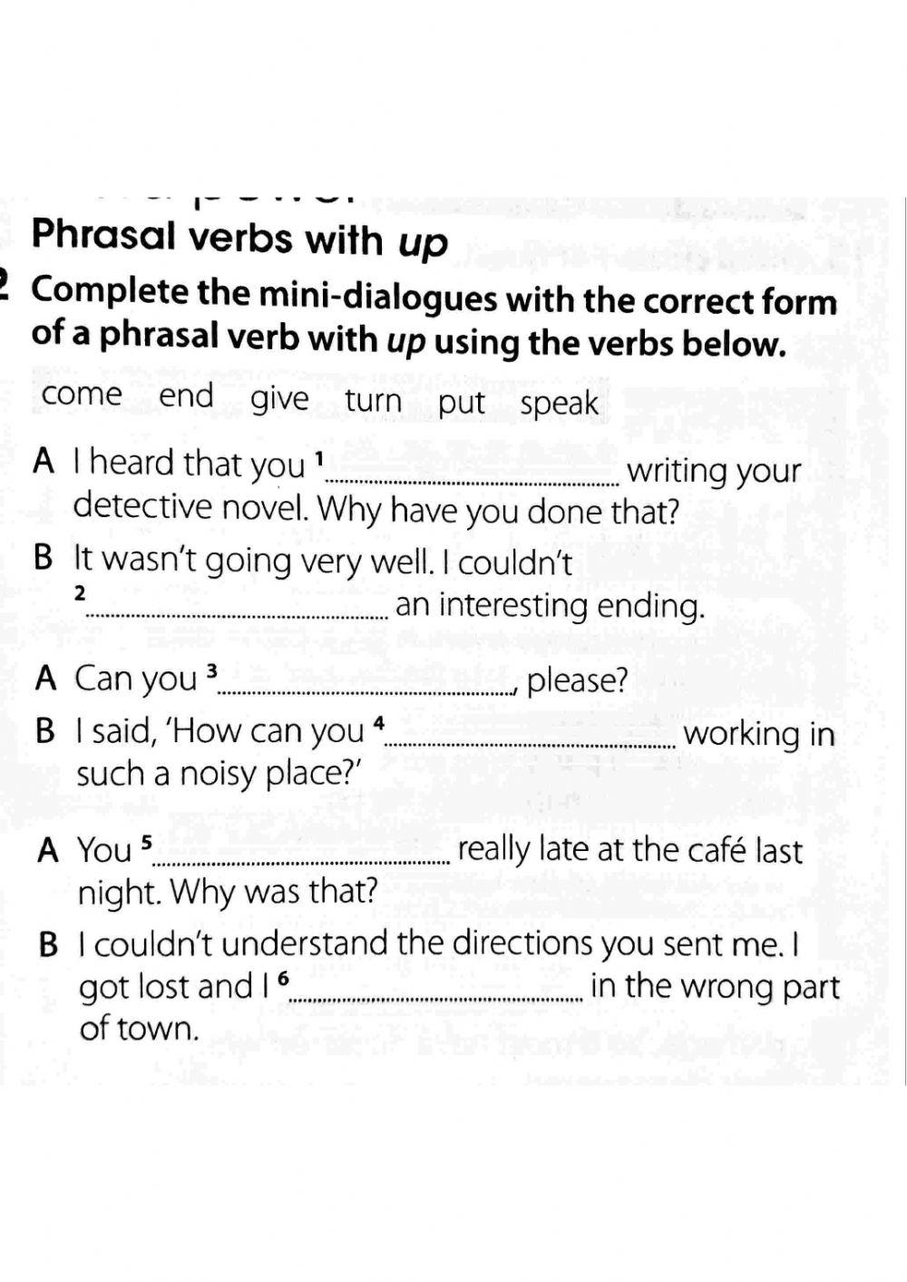 Some phrasal verbs