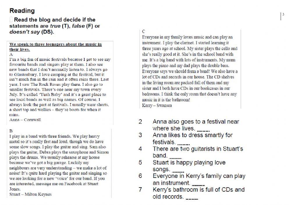 Test Junior 5 Unit 7