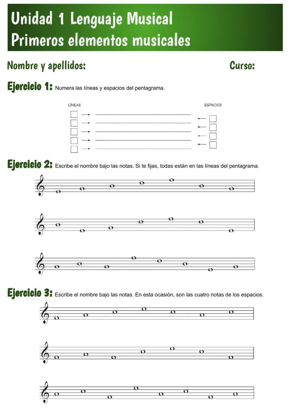 Unidad 1 Primeros elementos musicales