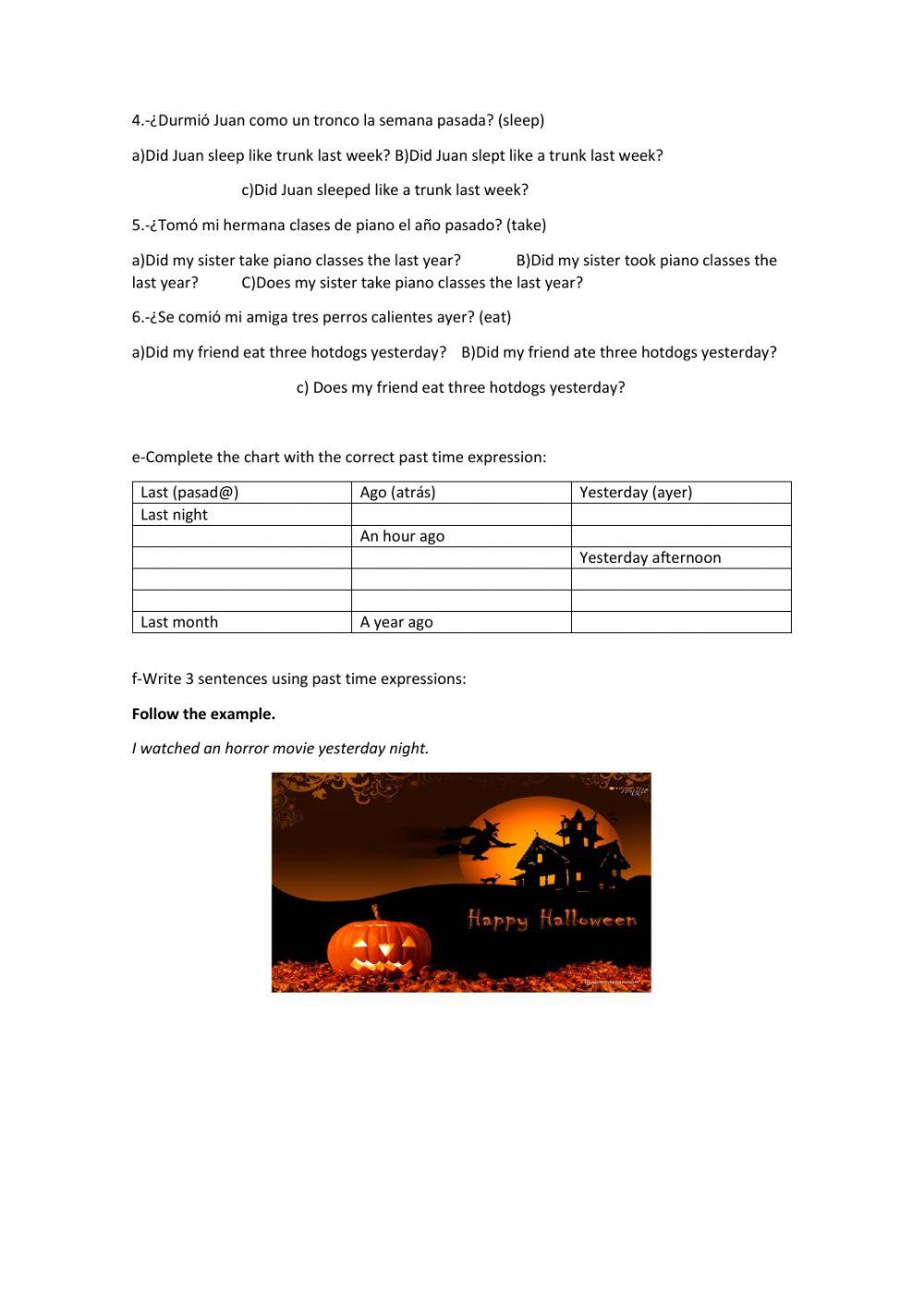 Interrogative Simple Past Form