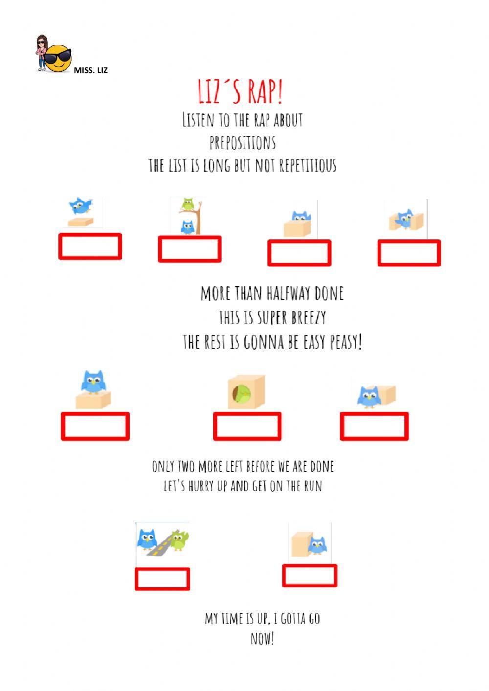 Prepositions of place