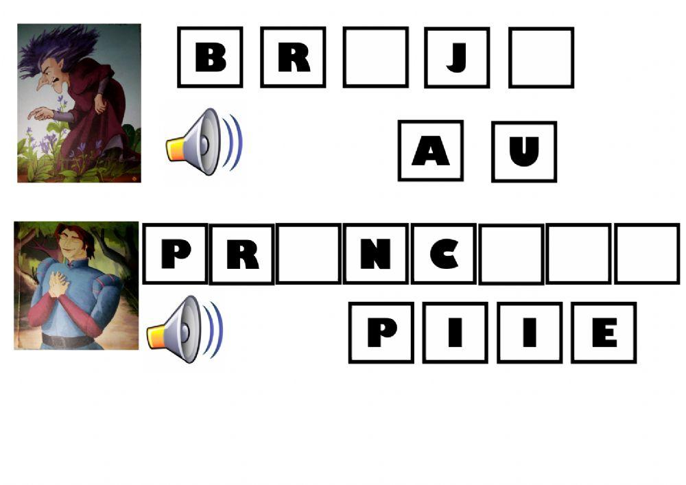 Rapunzel, completar letras