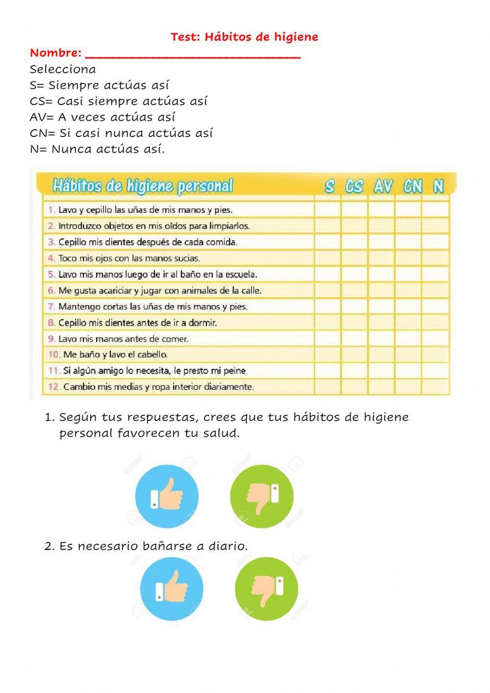 Test: Hábitos de higiene