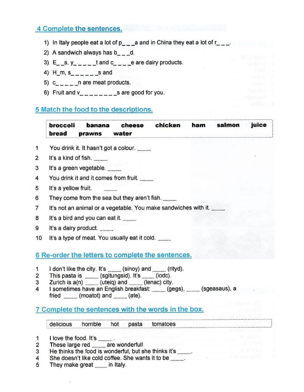 Food. Countables and Uncountables. Comparative adjectives