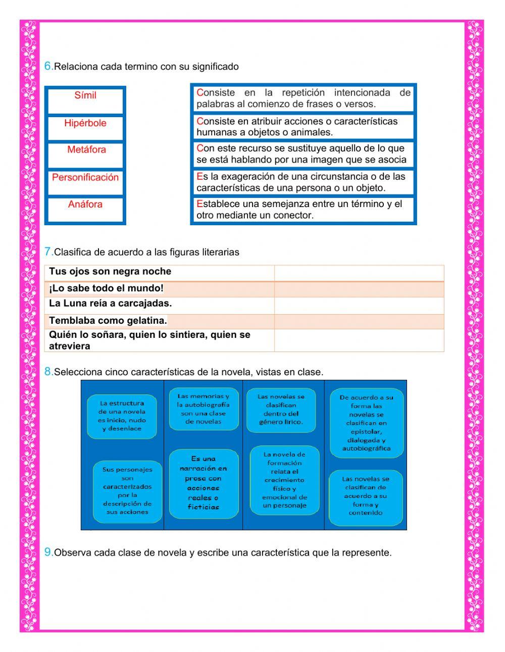 Bimestral de español cuarto
