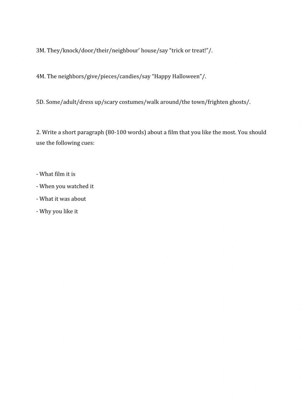 Lớp 7 - Kiểm tra 45 phút số 3 (Unit 7, 8, 9)