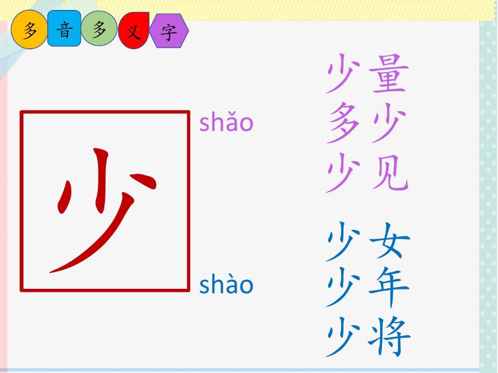 构词与多音多义字