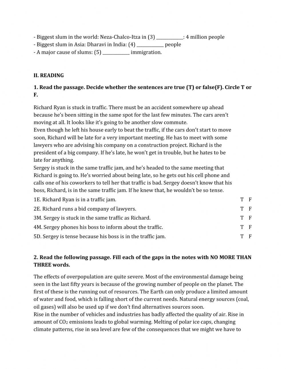 Lớp 7 - Kiểm tra cuối kỳ