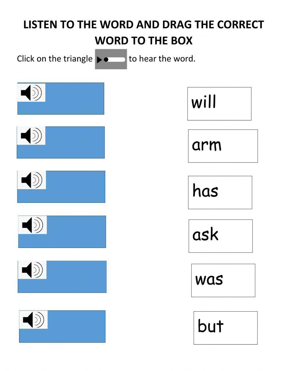 Listen and Match Words 4