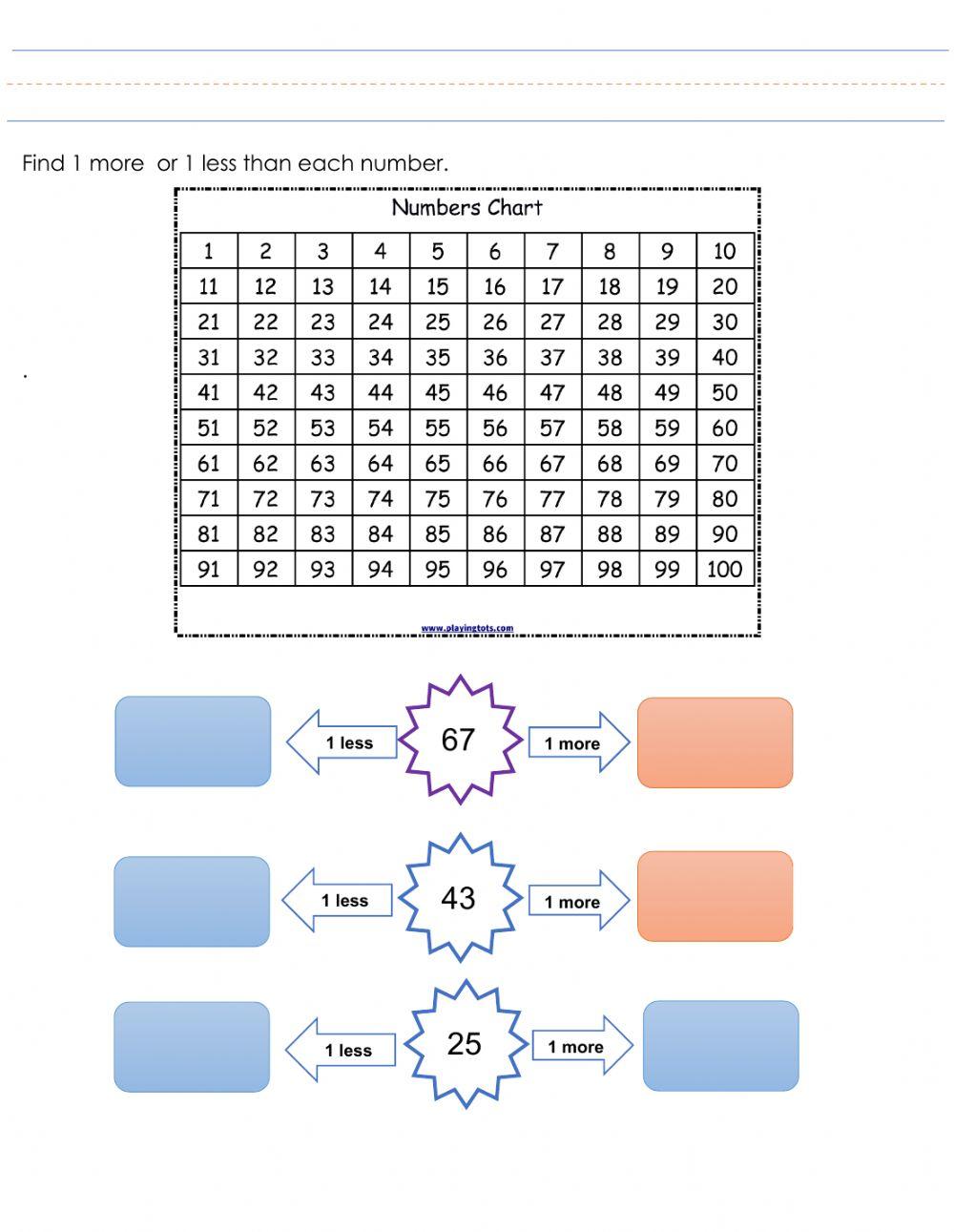 One more and on… | Free Interactive Worksheets | 330907
