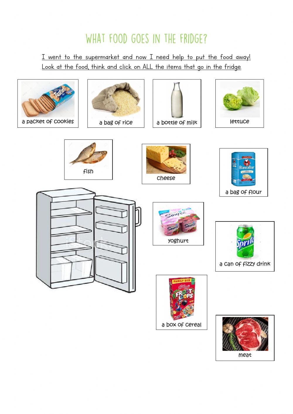 What food goes in the fridge?
