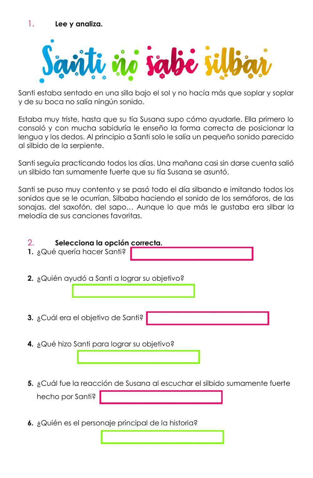 Prueba objeriva, 3° bloque, lectura