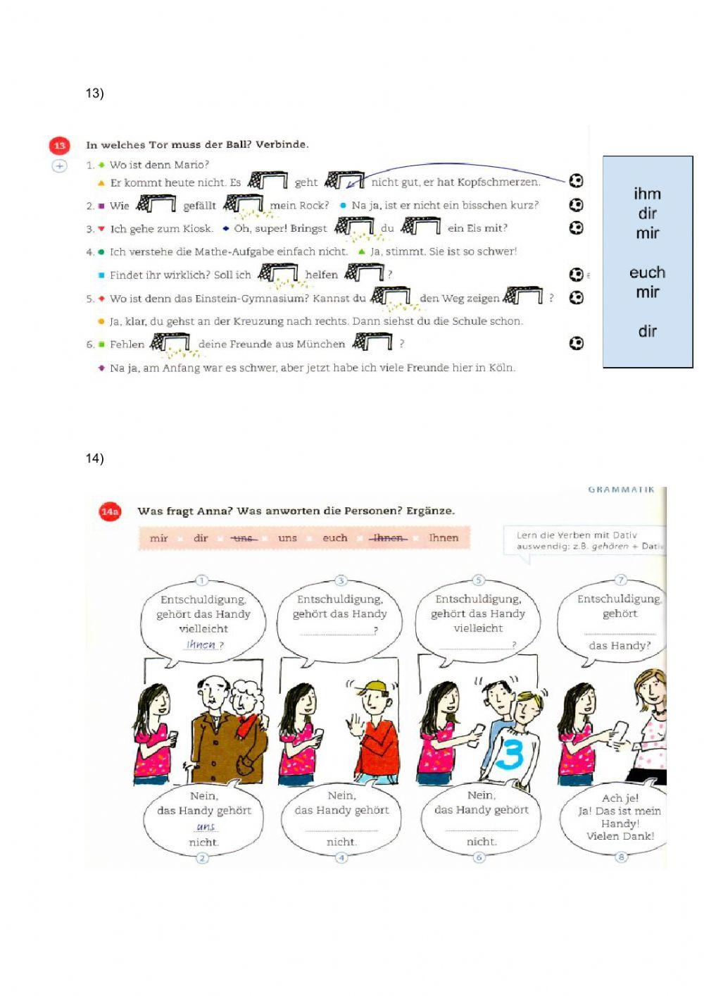 Personalpronomen im Dativ