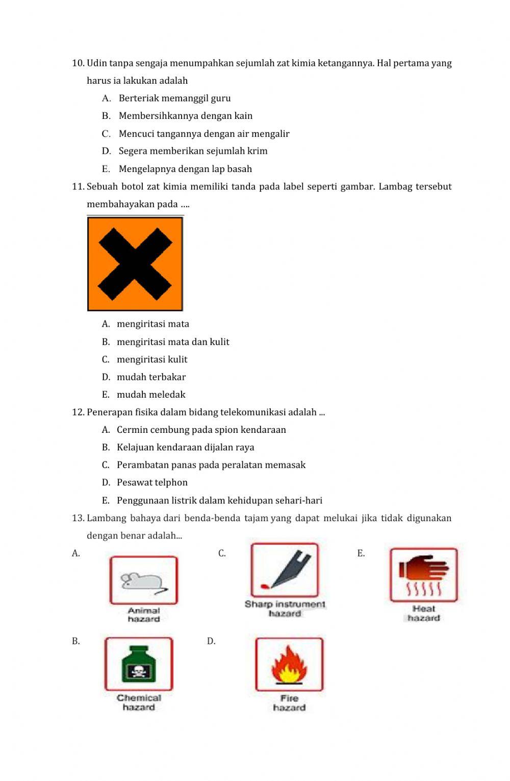 Soal ulangan Hakikat Fisika