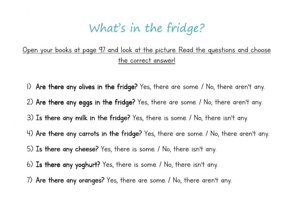 What's in the fridge?