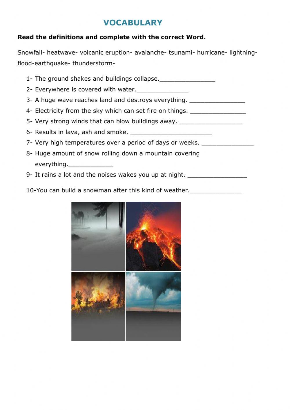 Natural Disasters Revision