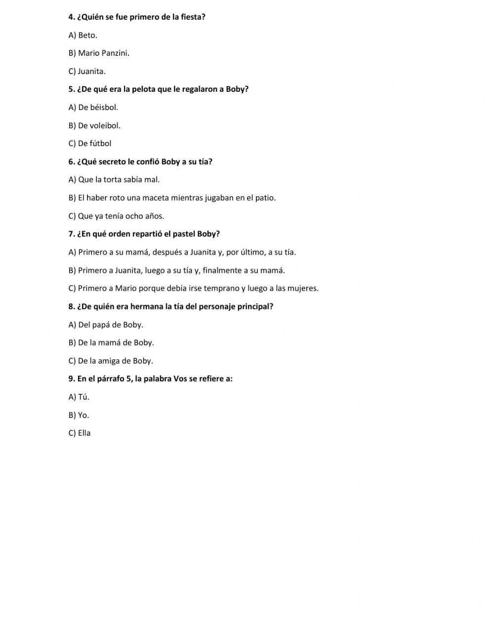 LECTURA y COMPRENSIÓN